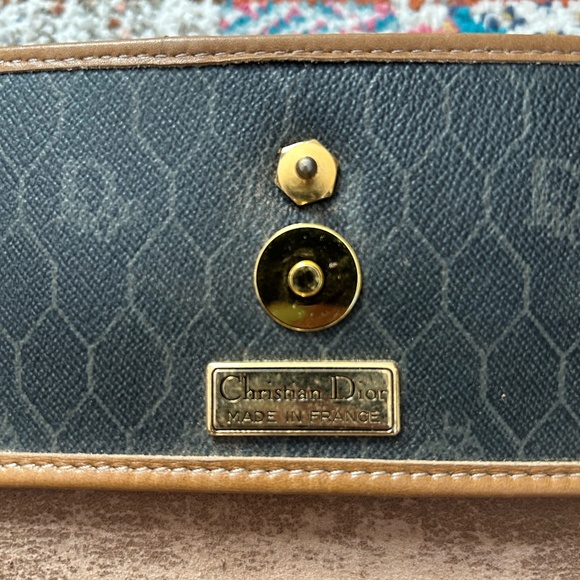 Vintage Christian Dior honeycomb canvas chain shoulder bag - Picture 5 of 9